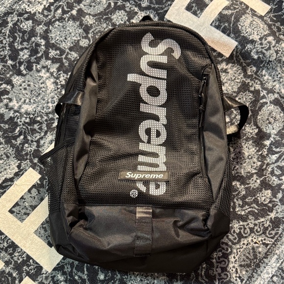 Supreme Black Mesh Backpack